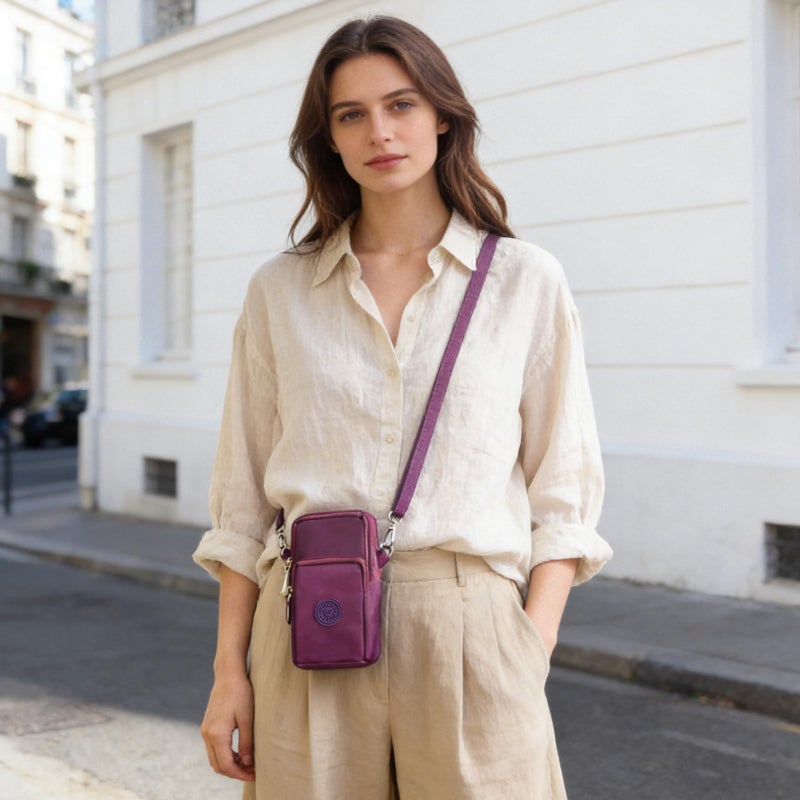 WITERY Small Crossbody Bags for Women - Waterproof Crossboby Purses Mini Shoulder Bag with Adjustable Strap, Nylon Arm Bag Cell Phone Purse Pouch for Travel - Image 2